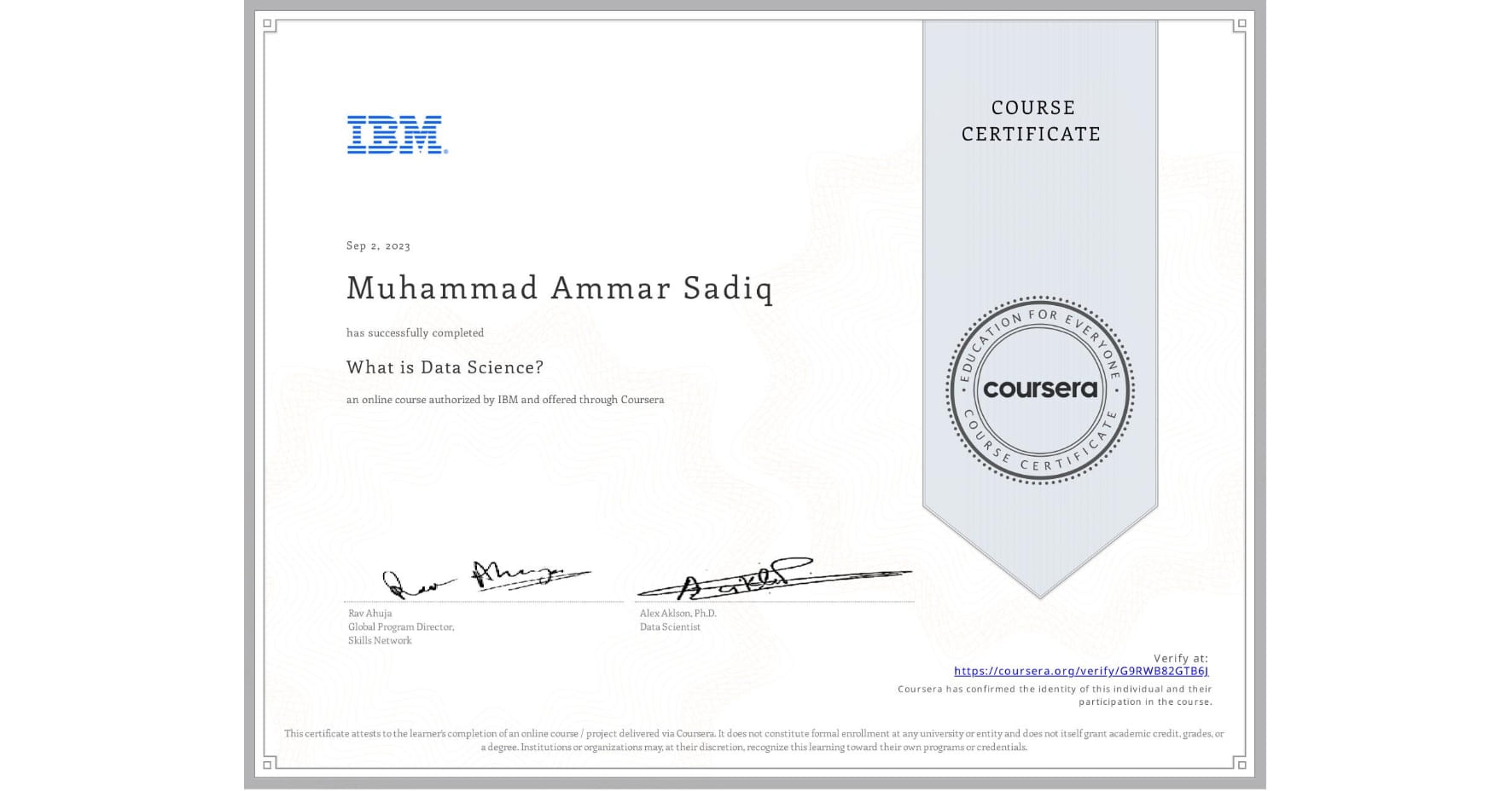 What is Data Science? badge